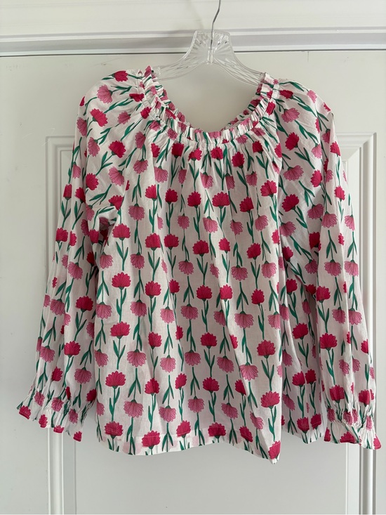 J. Crew Factory Tops - J. Crew Factory blouse with Pink Floral Print